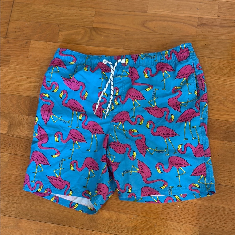 Blue Flamingo Swim Shorts